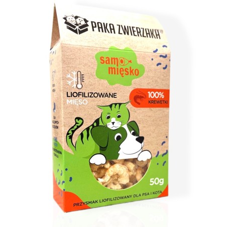 Paka Zwierzaka Liofilizowane Krewetki 50g | Przysmak Premium