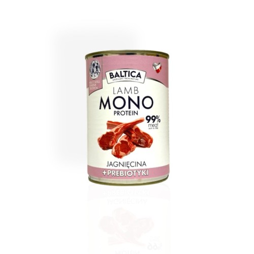 Baltica Nutraceutic Mono Jagnięcina z Prebiotykami 400g | karma mokra dla psa