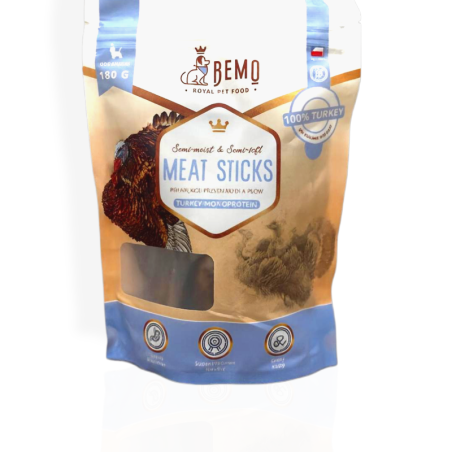 Bemo Meat Sticks Indyk Mono 180 g | Przysmaki