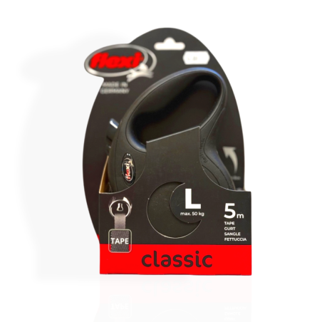 Flexi Smycz Classic S 5m czarna | smycz dla psa