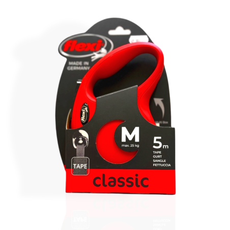Flexi Smycz Classic S 5m czerwona | smycz dla psa