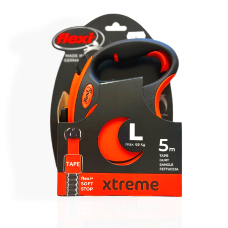 Flexi Smycz Xtreme L 5m pomarańczowa | smycz dla psa