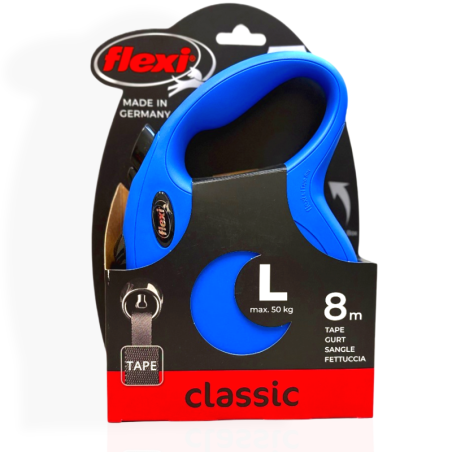 Flexi Smycz Classic L 8m niebieska | smycz dla psa