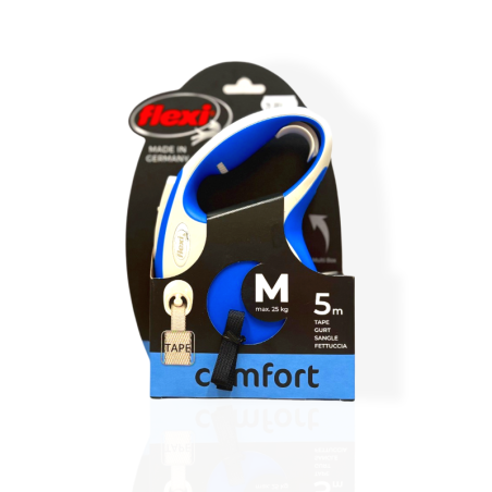 Flexi Smycz Comfort M 5m niebieska | smycz dla psa