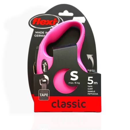 Flexi Smycz Classic S 5m różowa | smycz dla psa