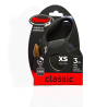 Flexi Smycz Classic XS 3m czarna | smycz dla psa