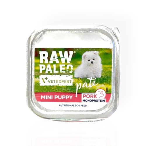 Raw Paleo Mini Puppy Pâté Pork 150g | Mokra karma dla szczeniąt