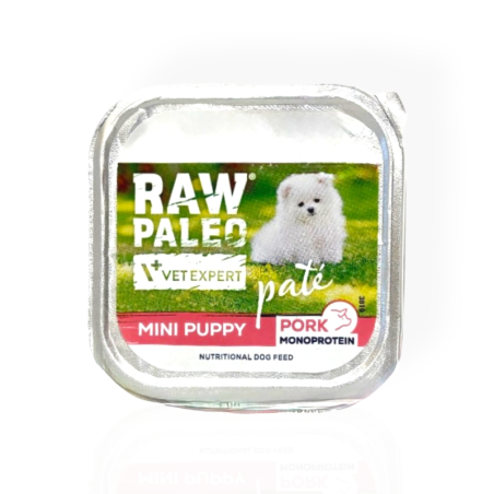 Raw Paleo Mini Puppy Pâté Pork 150g | Mokra karma dla szczeniąt