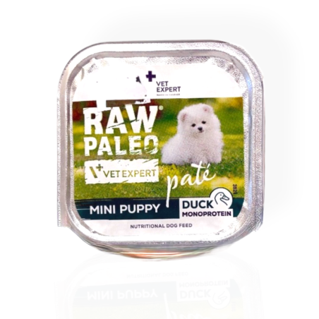 Raw Paleo Mini Puppy Pâté Duck 150g | Mokra karma dla szczeniąt