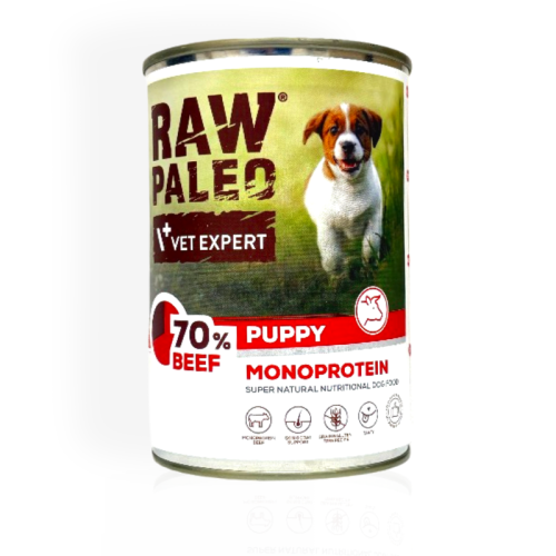 Raw Paleo Puppy Beef 400g | Mokra karma dla szczeniąt