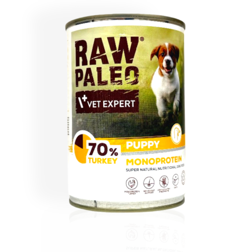 Raw Paleo Puppy Turkey 400g | Mokra karma dla szczeniąt
