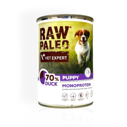 Raw Paleo Puppy Duck 400g | Mokra karma dla szczeniąt