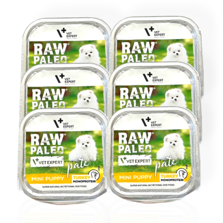 Raw Paleo Mini Puppy Pâté Turkey 150g | Mokra karma dla szczeniąt