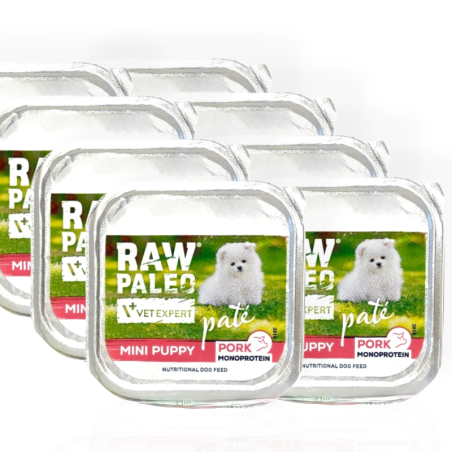 Raw Paleo Mini Puppy Pâté Pork 150g | Mokra karma dla szczeniąt