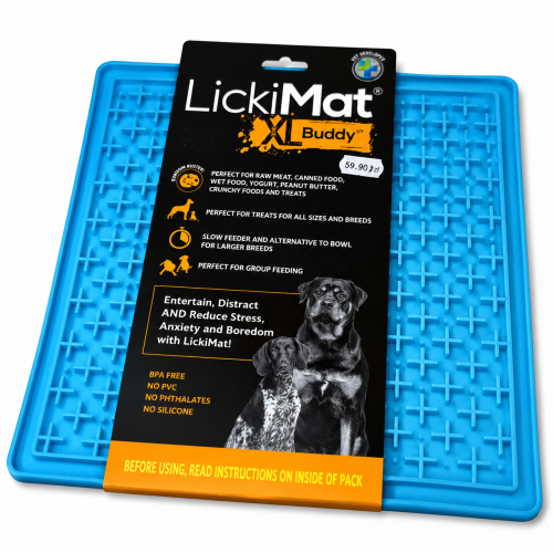 Lickimat Buddy Turkusowa XL 30×25,5cm | Antystresowa mata dla psa