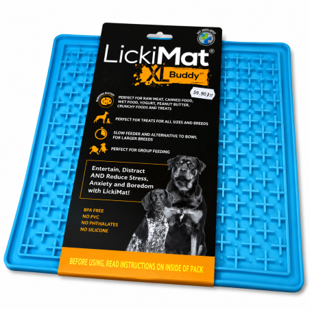 Lickimat Buddy Turkusowa XL 30×25,5cm | Antystresowa mata dla psa