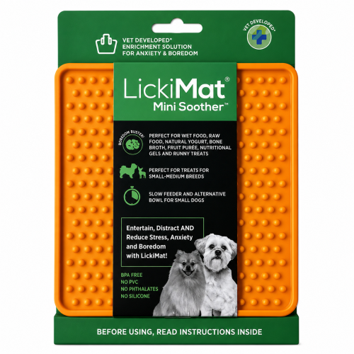 Lickimat Soother Pomarańczowa 20×20cm | Mata do lizania dla psa