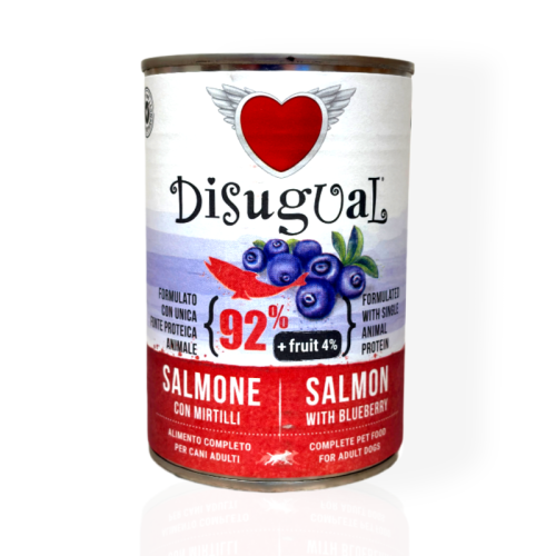 Disugual Adult Łosoś z Borówkami 400g | mokra karma dla psa