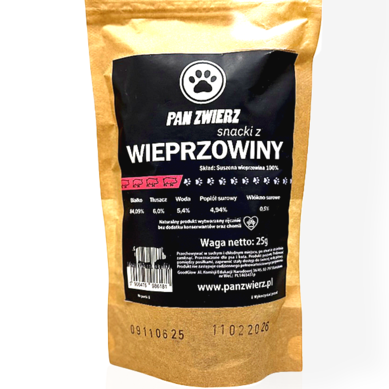 Pan Zwierz Smaczki z Wieprzowiny 25 g | Przysmaki