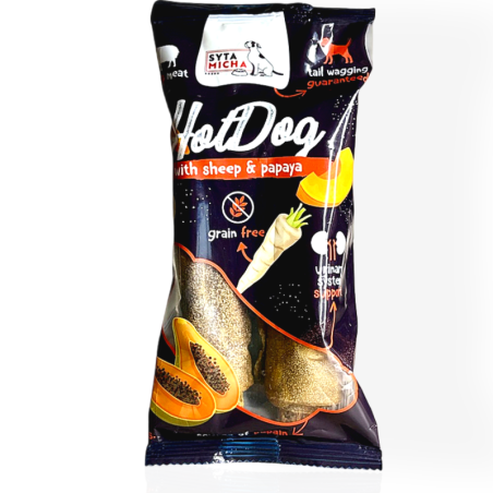 Syta Micha Hot Dog Owca Papaja 2szt. | przysmak dla psa