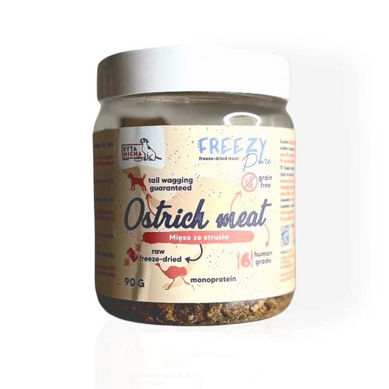 Syta Micha FREEZY Pure Struś 90g | przysmak dla psa