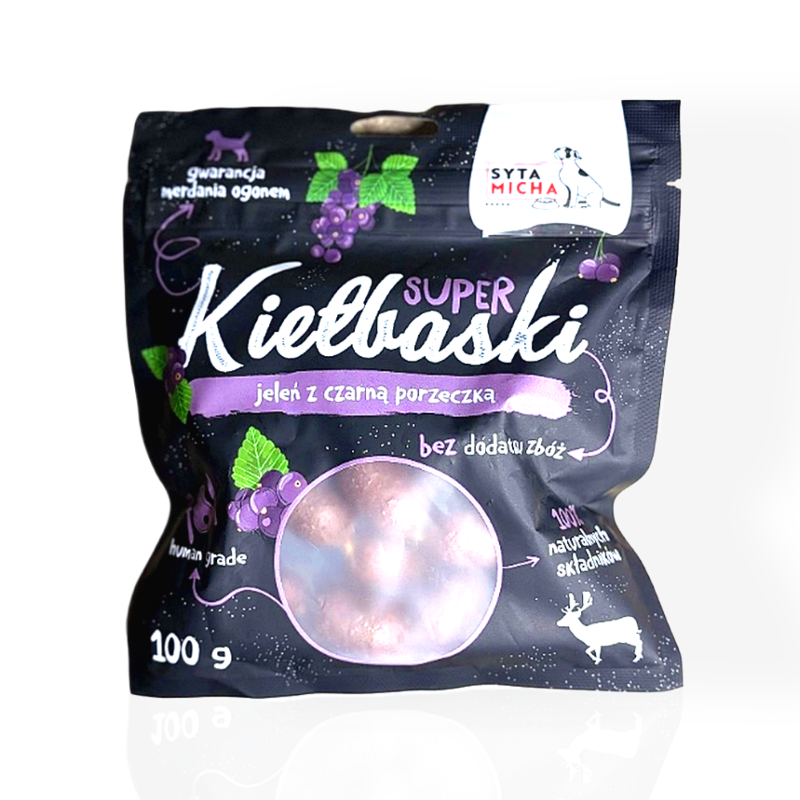 Syta Micha Super Kiełbaski Jeleń 100g | przysmak dla psa
