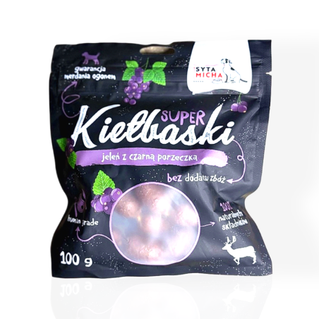 Syta Micha Super Kiełbaski Jeleń 100g | przysmak dla psa