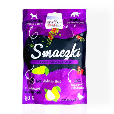 Syta Micha Smaczki Kaczka Żurawina 80g | przysmak dla psa