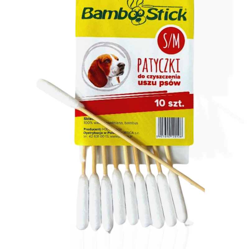 Bamboostick Patyczki do uszu SM | akcesorium higieniczne dla psa i kota