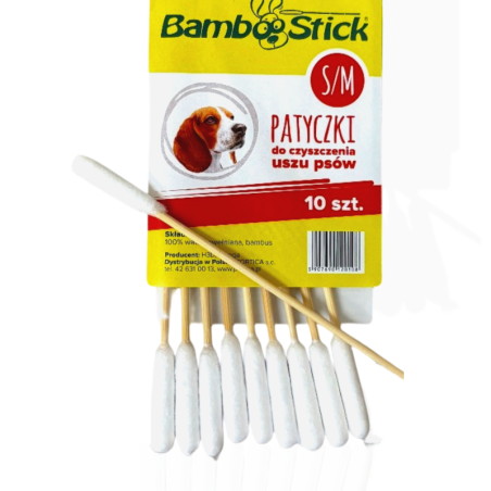 Bamboostick Patyczki do uszu SM | akcesorium higieniczne dla psa i kota