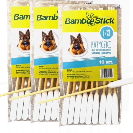 Bamboostick Patyczki do uszu LXL | akcesorium higieniczne dla psa