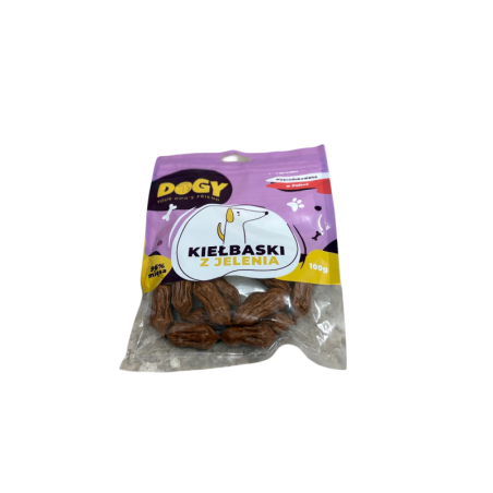 Dogy Kiełbaski z jelenia 96% mięsa 100 g | Dogy