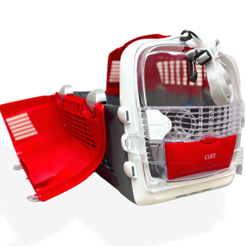 Catit Cabrio czerwonoszary | transporter dla kota