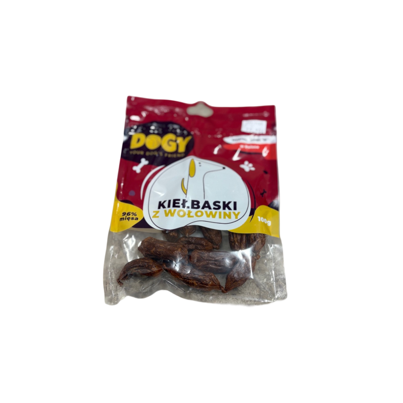 Dogy Kiełbaski z wołowiny 96%miesa 100 g | Dogy