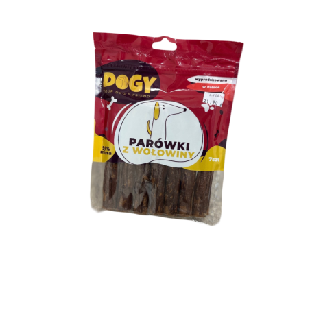 Dogy Parówki z wołowiny 98% mięsa 7szt. | Dogy