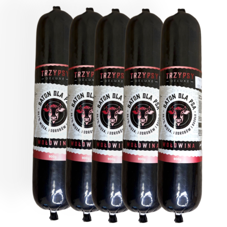 Trzy Psy Baton z Wołowiną 900 g | Karma mokra