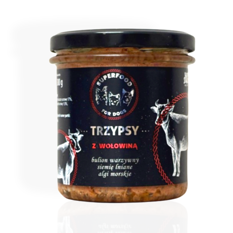 Trzy Psy Super Food Wołowina 300 g | Karma mokra