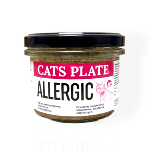 Cats Plate Vet Allergic 180g | Weterynaryjna karma dla kota