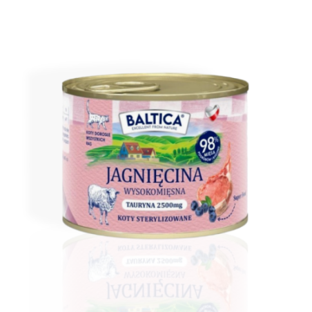 Baltica Jagnięcina Sterilised 185 g | mokra karma dla kota