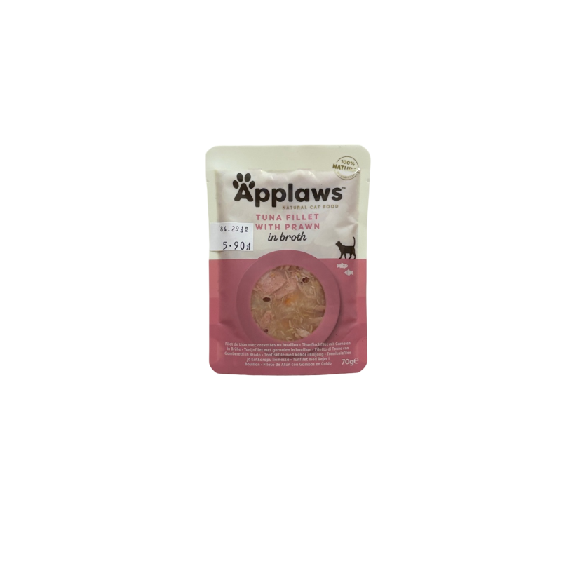Applaws Tuńczyk i krewetki w bulionie saszetka 70g | Applaws