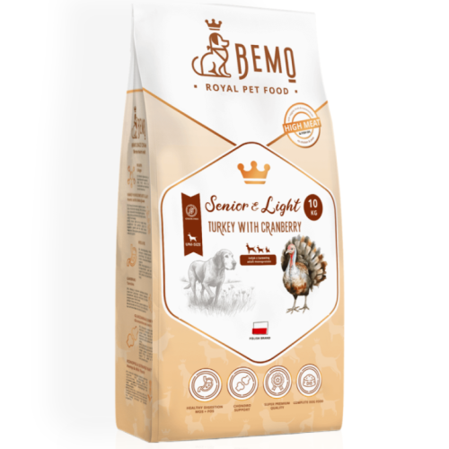 Bemo Senior & Light Indyk z Żurawiną 1 kg | sucha karma dla psa