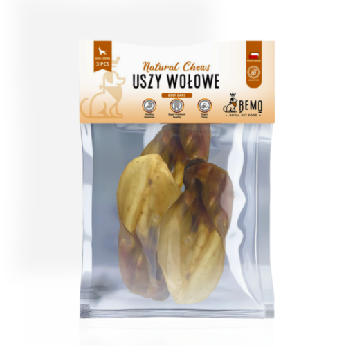 Bemo Uszy Wołowe 10 szt. | przysmak dla psa