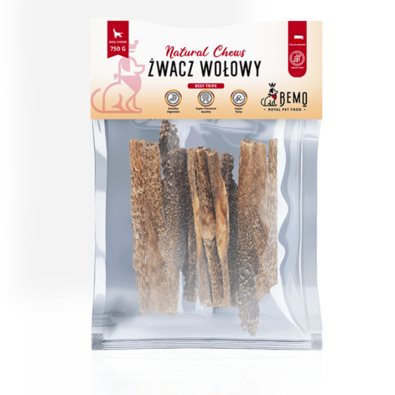 Bemo Żwacz Wołowy Naturalny 250 g | przysmak dla psa