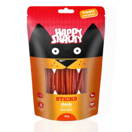 Happy Snacky Patyczki z Kaczki 80 g | przysmak dla psa