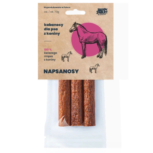 Happy Snacky Napsanosy z Koniny 3 szt. | przysmak dla psa