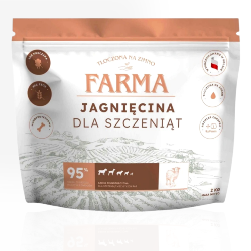 Farma Karma dla Szczeniaka Jagnięcina 2 kg | sucha karma dla psa