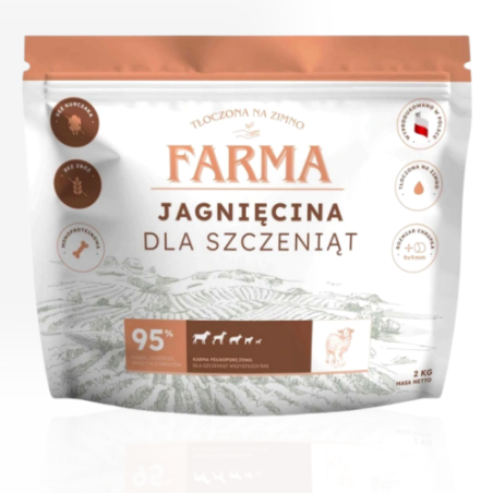Farma Karma dla Szczeniaka Jagnięcina 2 kg | sucha karma dla psa