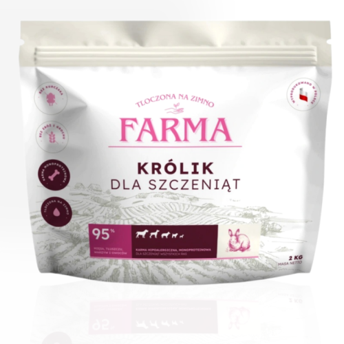 Farma Karma Szczeniak Królik Próbka 50 g | sucha karma dla psa
