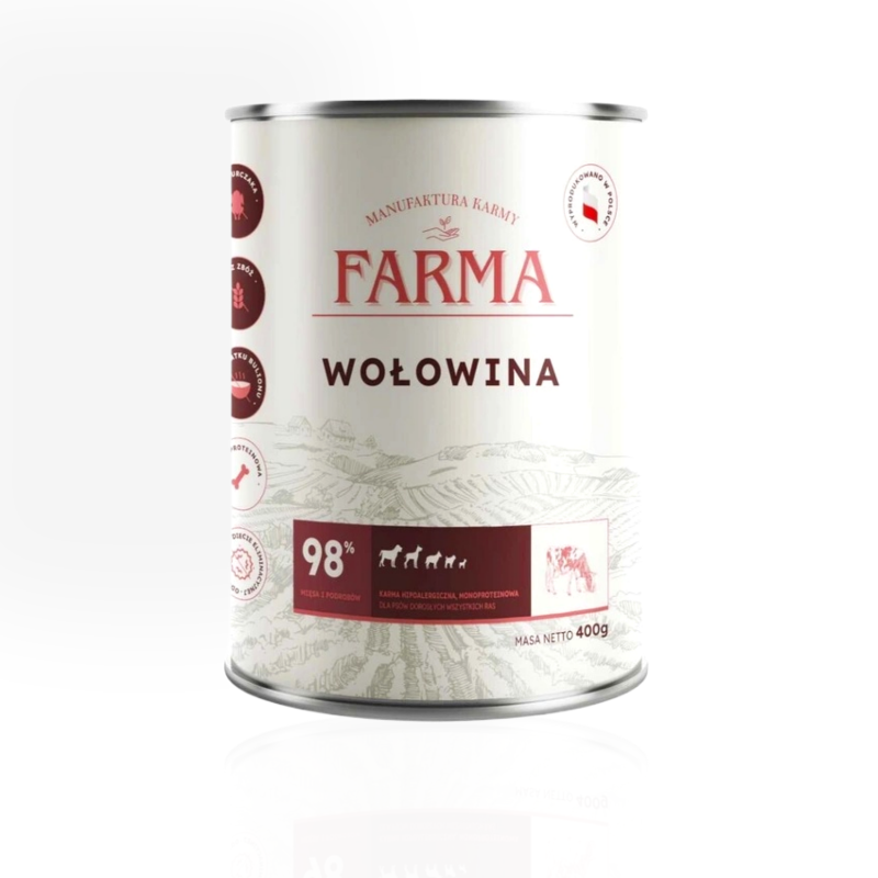 Farma Select Wołowina 400 g | mokra karma dla psa