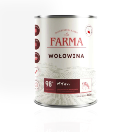 Farma Select Wołowina 400 g | mokra karma dla psa